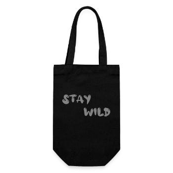 stay wild - Gift Bag for Bottles - black - Front