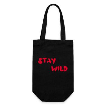 stay wild - Gift Bag for Bottles - black - Front