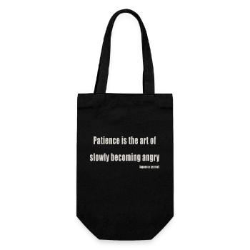 Patience - Gift Bag for Bottles - black - Front