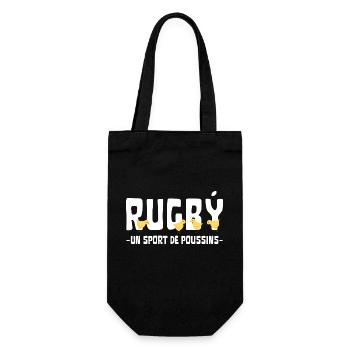 Rugby un sport de poussins - Sac à bouteille - noir - Devant