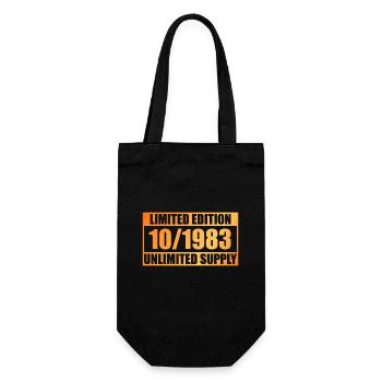40. Geburtstag Limited Edition - ꝏ Supply 10/1983 - Geschenkbeutel für Flaschen - Schwarz - Vorne
