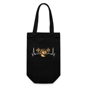 Retro House Painting Heartbeat A Professional - Gift Bag for Bottles - black - Front