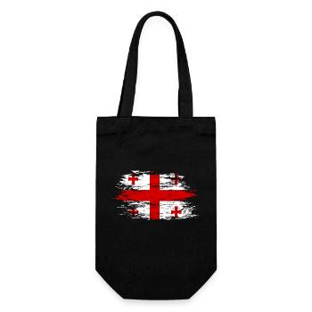 Drapeau géorgien utilisé - Sac à bouteille - noir - Devant