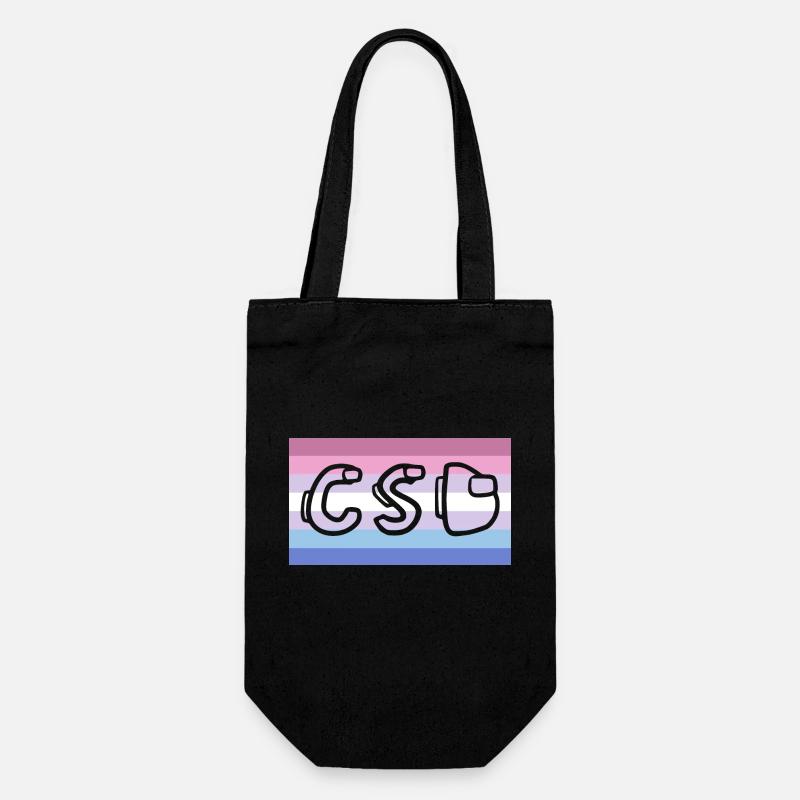 bigender pride CSD - Geschenkbeutel für Flaschen - Schwarz