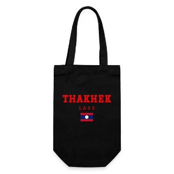 Thakhek Laos - Geschenkbeutel für Flaschen - Schwarz - Vorne