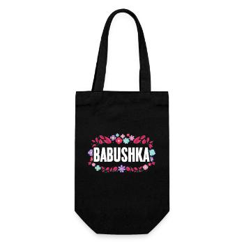Awesome Babushka Russian Grandma For A Rossiya - Geschenkbeutel für Flaschen - Schwarz - Vorne