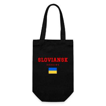 Sloviansk Ukraine - Geschenkbeutel für Flaschen - Schwarz - Vorne