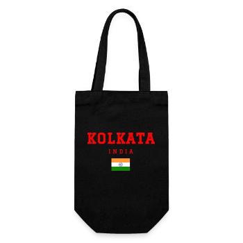 Kolkata Indien - Geschenkbeutel für Flaschen - Schwarz - Vorne
