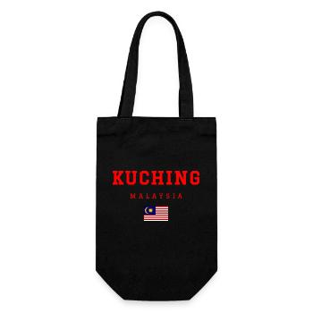 Kuching, Malaysia - Gift Bag for Bottles - black - Front