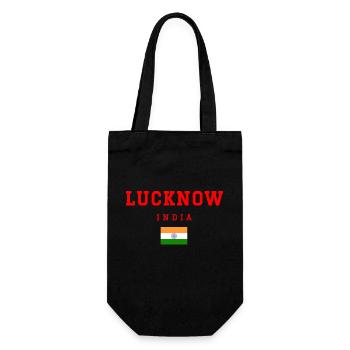 Lucknow Indien - Geschenkbeutel für Flaschen - Schwarz - Vorne