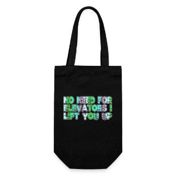 movies statement barbells white funny sayings - Geschenkbeutel für Flaschen - Schwarz - Vorne