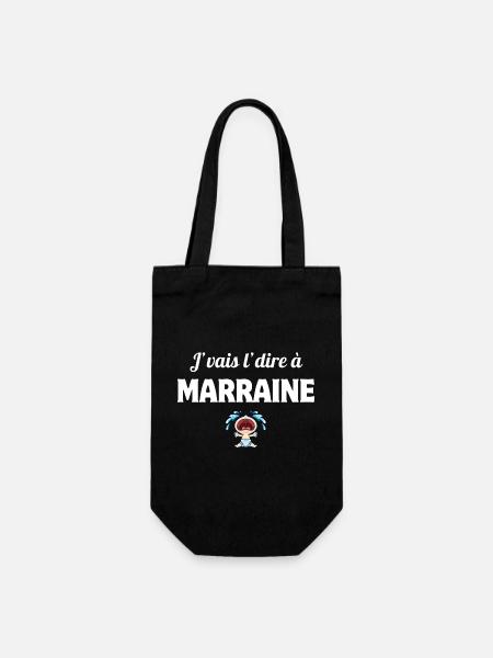 j'vais l'dire, enfant, marraine - Sac à bouteille - noir