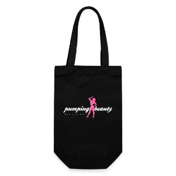 pumping beauty white - Gift Bag for Bottles - black - Front