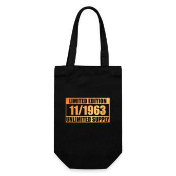 60th Birthday Limited Edition - ꝏ Supply 11/1963 - Gift Bag for Bottles - black - Front