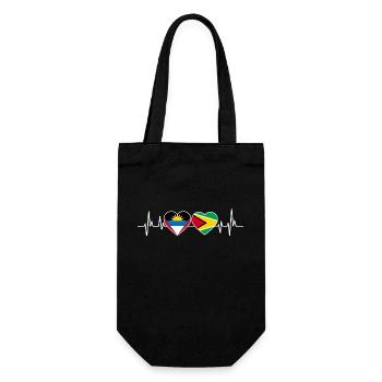 Flag of Antigua and Barbuda - Gift Bag for Bottles - black - Front