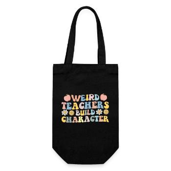 Groovy Weird Teachers Build Character - Gift Bag for Bottles - black - Front