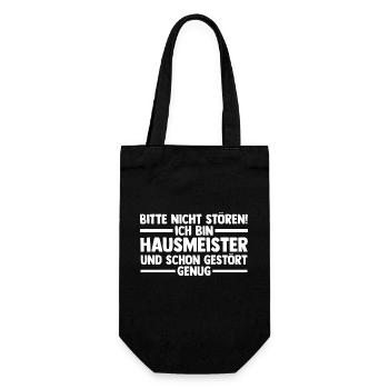Hauswart Haustechniker Hausmeister - Geschenkbeutel für Flaschen - Schwarz - Vorne