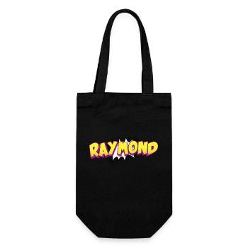 Raymond Benutzerdefinierter Name Comic-Buch-Stil Pop-Art, - Geschenkbeutel für Flaschen - Schwarz - Vorne
