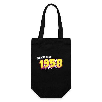 65e anniversaire rétro dans le style Pop Art Comic Book - Sac à bouteille - noir - Devant