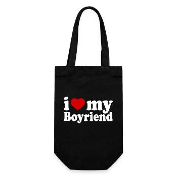 I love my boyfriend - Sac à bouteille - noir - Devant