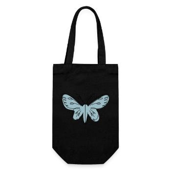 Abstraktes Design Schmetterling - Geschenkbeutel für Flaschen - Schwarz - Vorne