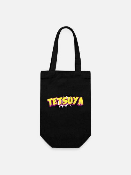 Tetsuya Mukautettu nimi Sarjakuvatyylinen poptaide, - Presentpåse för flaskor - svart