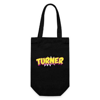 Turner Custom Name Comic Book Style Pop Art, - Gift Bag for Bottles - black - Front
