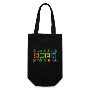 SWEN colourful cubes - Geschenkbeutel für Flaschen - Schwarz - Vorne