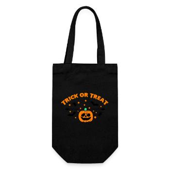 trick or treat 01 - Geschenkbeutel für Flaschen - Schwarz - Vorne
