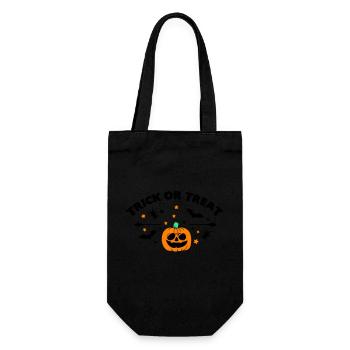 trick or treat 02 - Geschenkbeutel für Flaschen - Schwarz - Vorne