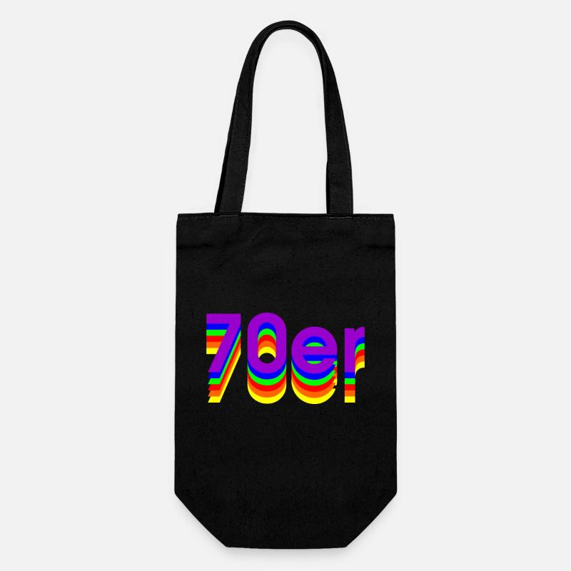 70s - Gift Bag for Bottles - black