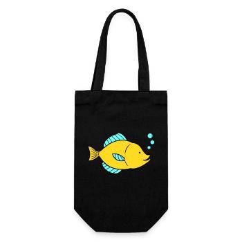 Fish Comic - Gift Bag for Bottles - black - Front