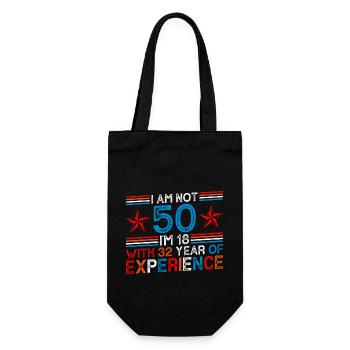 Im not 50 I'm 18 with 32 Years Experience 50 Years - Gift Bag for Bottles - black - Front