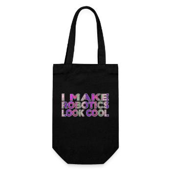 funny gift artificial automation job bday - Gift Bag for Bottles - black - Front