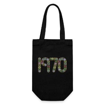 années 1970 vintage rétro des années 70 des années 50 né anniversaire année fête - Sac à bouteille - noir - Devant