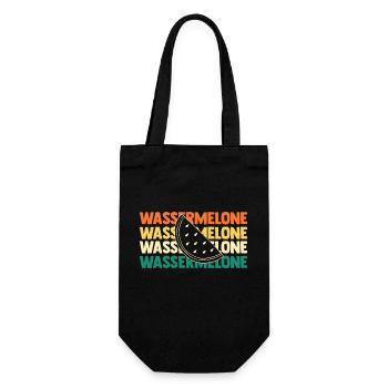 Früchte Wassermelone - Geschenkbeutel für Flaschen - Schwarz - Vorne