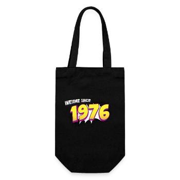 Retro 47th birthday in Pop Art Comic Book Style - Gift Bag for Bottles - black - Front