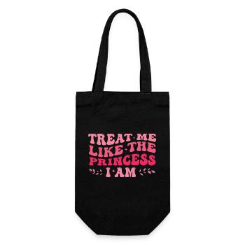 Traitez-moi comme la princesse Je suis une fille mignonne violette - Sac à bouteille - noir - Devant