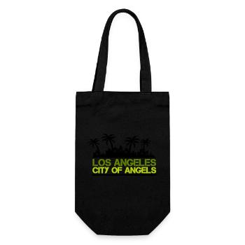 los angeles skyline - Geschenkbeutel für Flaschen - Schwarz - Vorne