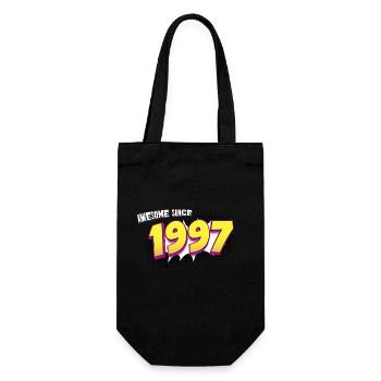 Retro 26th birthday in Pop Art Comic Book Style - Gift Bag for Bottles - black - Front