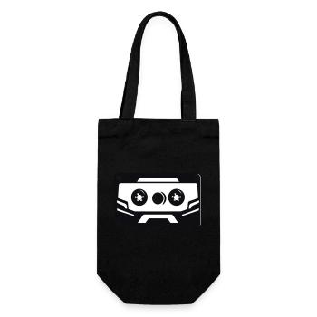 Résonance rétro : Vintage Cassette Tape Art - Sac à bouteille - noir - Devant