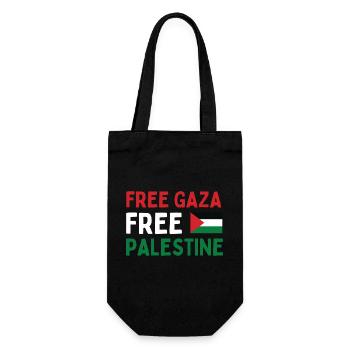 FREE Gaza FREE Palestine - Gift Bag for Bottles - black - Front