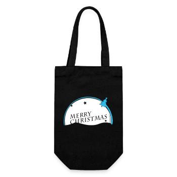 Merry Christmas VECTORGRAPHIC - Gift Bag for Bottles - black - Front