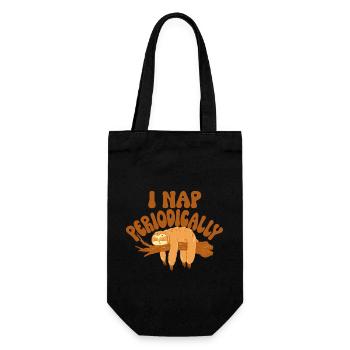 I Nap Periodically Procrastination Lazy Cute Sloth - Gift Bag for Bottles - black - Front
