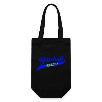 baseball coach - Geschenkbeutel für Flaschen - Schwarz - Vorne