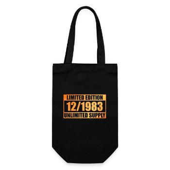 40. Geburtstag Limited Edition - ꝏ Supply 12/1983 - Geschenkbeutel für Flaschen - Schwarz - Vorne