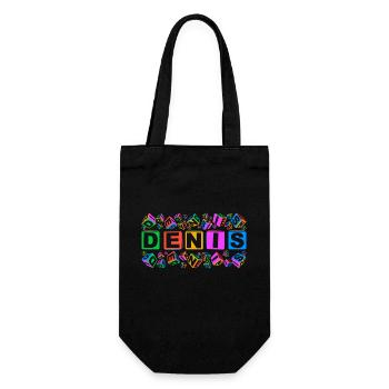 DENIS colourful cubes - Geschenkbeutel für Flaschen - Schwarz - Vorne