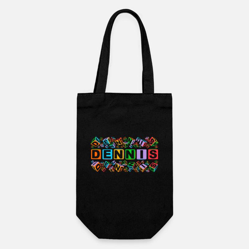 DENNIS colourful cubes - Geschenkbeutel für Flaschen - Schwarz