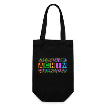 ACHIM colourful cubes - Geschenkbeutel für Flaschen - Schwarz - Vorne