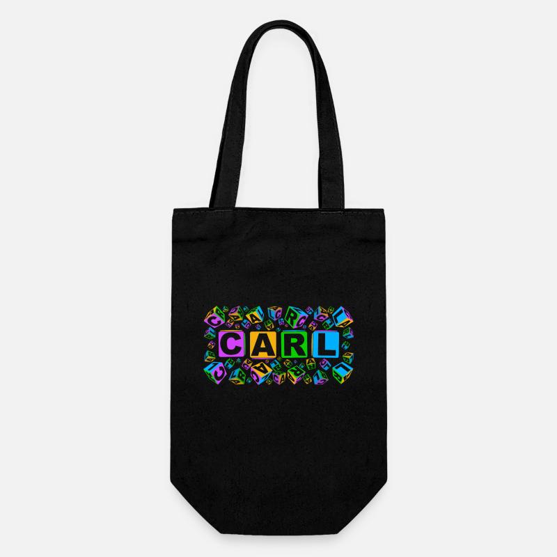 CARL colourful cubes - Geschenkbeutel für Flaschen - Schwarz